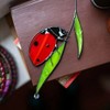 tooloflife Stained Glass Ladybug Window Hangings SunCatcher Window Art Ornaments