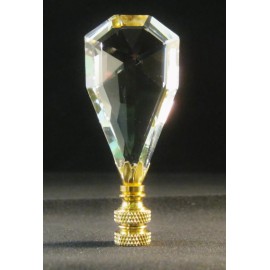 LITE ACCENTS LAMP FINIAL**ARCTIC ICE*** LEADED CRYSTAL LAMP FINIAL WITH SOLID BRASS BASE