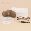 FancyFlower Square Reading Glasses for Women - Amber Mist -