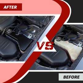 Coolant Tank Cover Engine Trim Compatible with Dodge Charger 2011-2023,for Dodge Challenger 2011-2023,for Chrysler 300c 2011-2023,Black