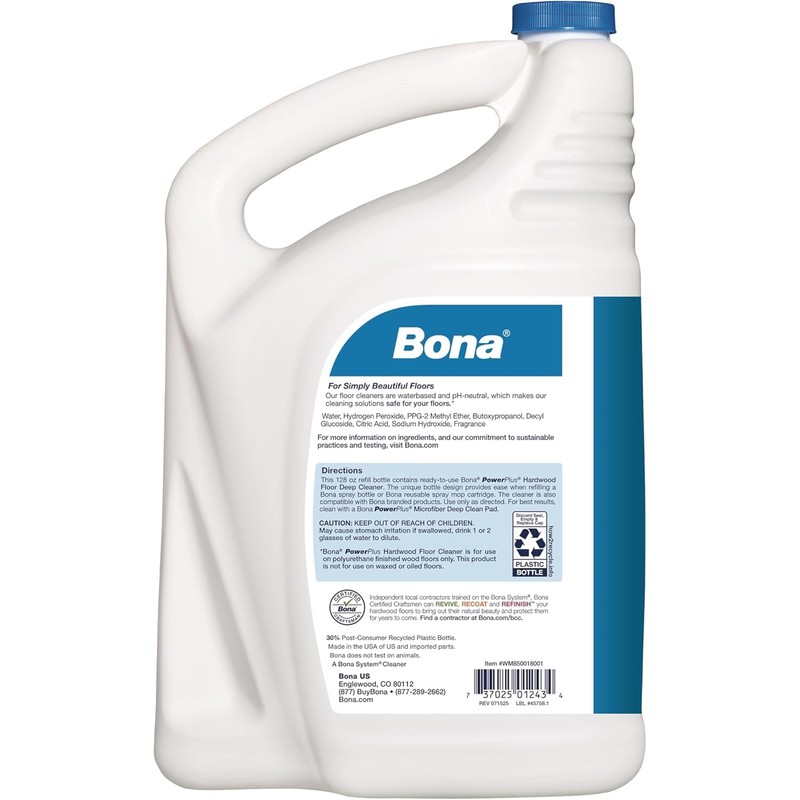 Bona PowerPlus Hardwood Floor Deep Cleaner Refill - 128 fl