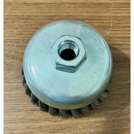 Anchor 4" cup brush @.025 5/8-11 ah steel cup brush @ 9,000 rpm