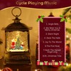 Christmas Snow Globe Lantern with Music and Light, Spinning Water