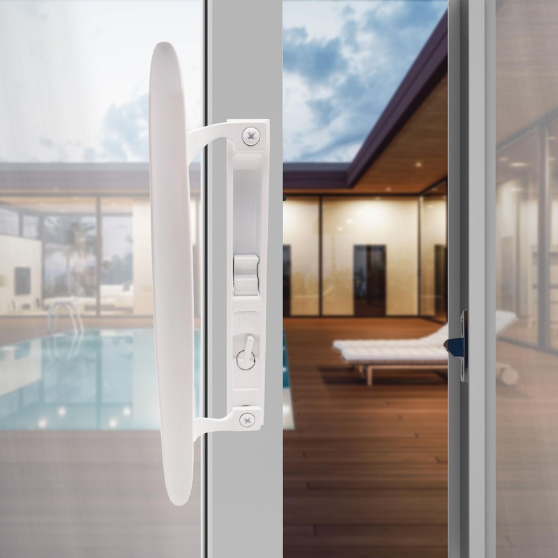 ACEPLANET Flush Mount Non-Keyed Sliding Glass Door Handleset, 6-5/8" H.C.,