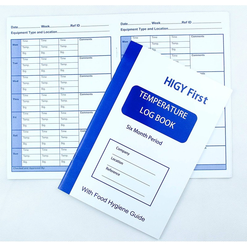 PACK OF 5 Hygi First Temperature Log Book A5 for