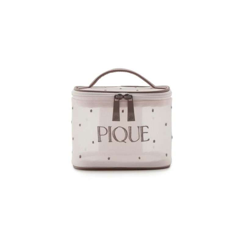 Gelato Pique PWGB242665 Tulle Vanity Pouch with Dot Embroidery, Pink