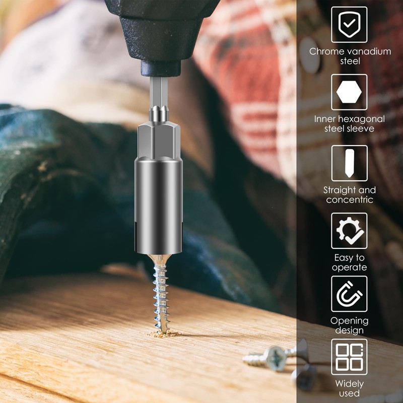 4 Pack Hex Shank Nut Driver Safe High Efficient Wing