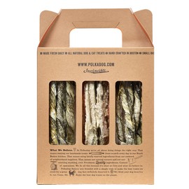 Polkadog Gone Fishin’ 3-Pack Cod, Haddock Skin Dog Treats, Cat Snacks – Includes Two 2.5 oz. Cod Skins and One Haddock 2 oz. – All-Natural