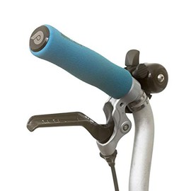 London Craftwork Foam M/H/S Grips + Handlebar Plugs for BROMPTON BLUE
