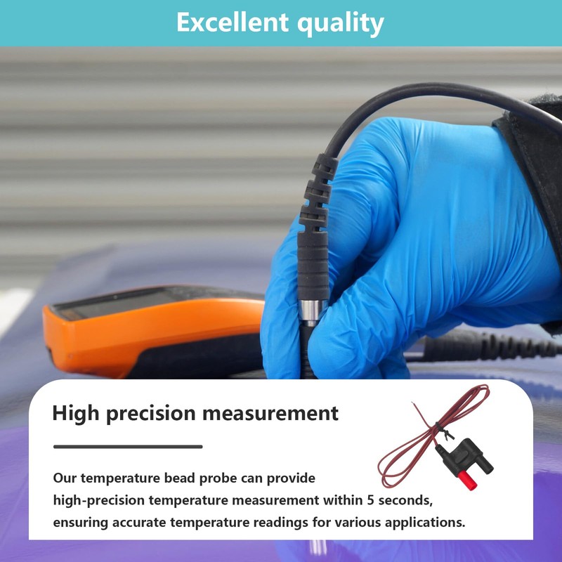 80BK-A Type K Thermocouple, Temperature Bead Probe, Clamp for Fluke