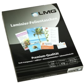 LMG LMGCC-175 Laminating Pouches Credit Card 54 x 86 mm 2 x 175 mic Pack of 100