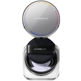 CARSLAN Black Magnet Soft Focus Make Up Powder, 2.0 Oil Control Loose Setting Powder, 24H Longlasting, Shine Free, Waterproof Face Powder, 03 Light Purple For Sensitive Skin, 0.28Oz