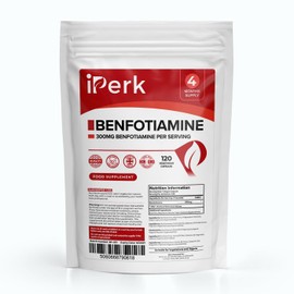 iperk Benfotiamine 300mg - High Absorption Vitamin B1 Supplement, 120 Vegan Capsules (4 Months Supply)