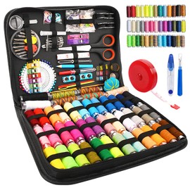 TWBEST 264 Sewing Kit with Sewing Accessories, with Carry Bag, 43 Thread Reels Included, Sewing Kit for Home, Travel and Emergency