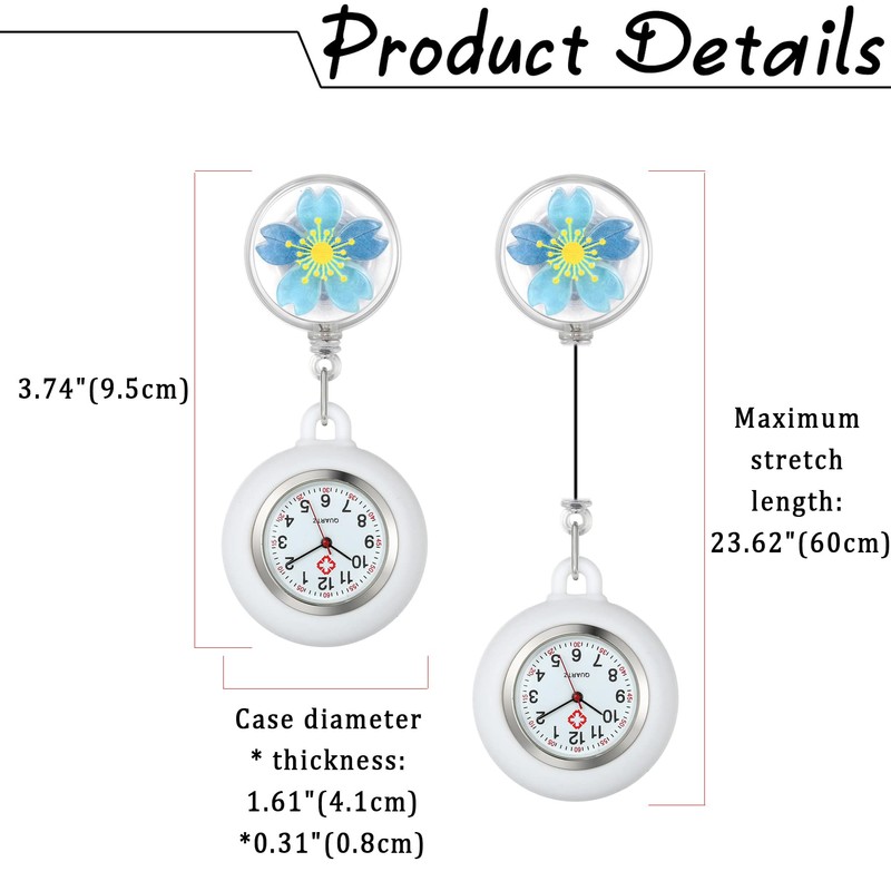 Lancardo Lapel Watch for Nurses Doctors Clip-on Hanging Nurse Watches