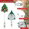JANYUN 8 Pack Christmas Badge Reels Retractable, Xmas Nurse Badge