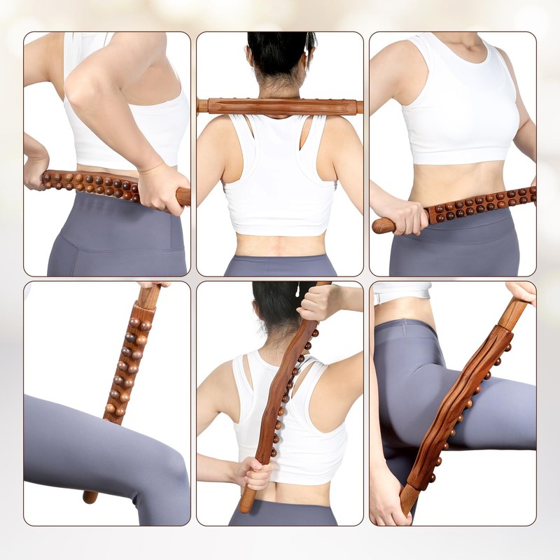 Wood Therapy Guasha Wood Stick Massage Tools, Lymphatic Drainage Massage