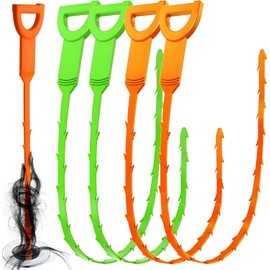 Beatifoyo Drain Snake, Drain Clog Remover,Hair snake Tool Opener, sink snake for Sewer Kitchen Sink Bathroom Tub Toilet Clogged Drains Relief Cleaning Tool(2pc 25 Inch +2pc 20inch)