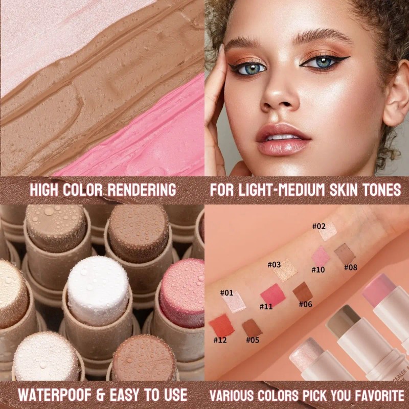 Set De 3 Espátula Lasting Contouring Stick Contorno Blush