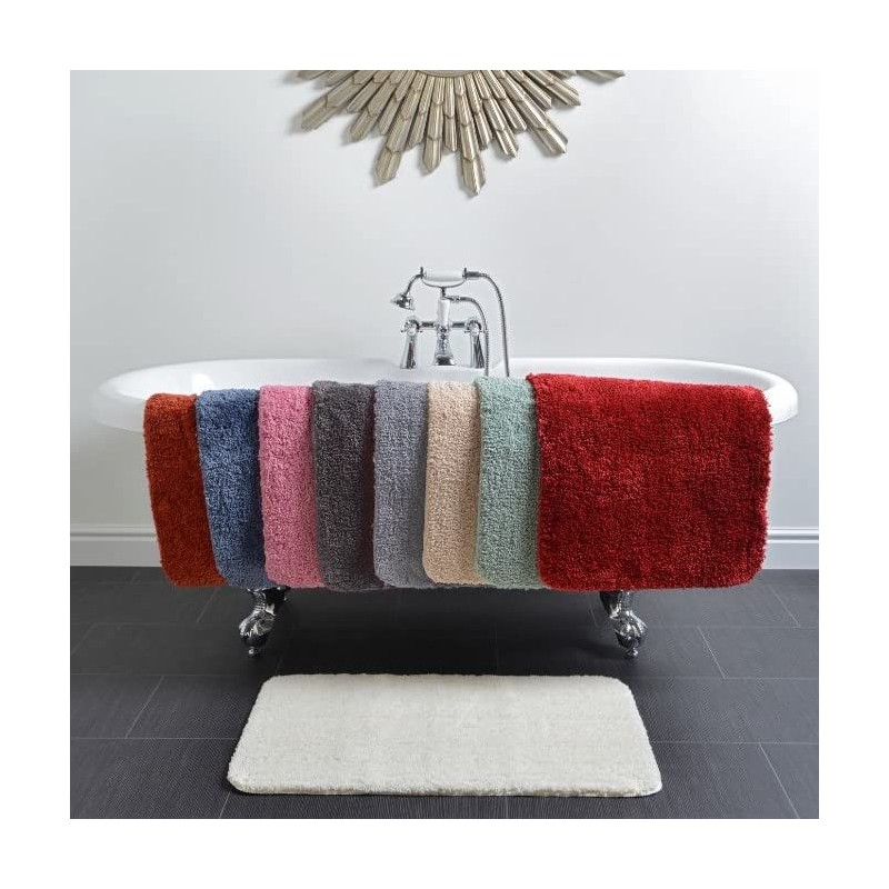 Allure Luxury Deep Pile Microfibre Bath Mat, Non-Slip, 50 x
