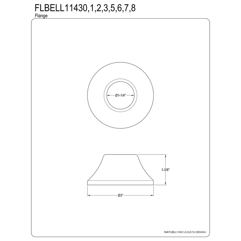 Kingston Brass FLBELL11436 Made to Match 1-1/4 in. ID x