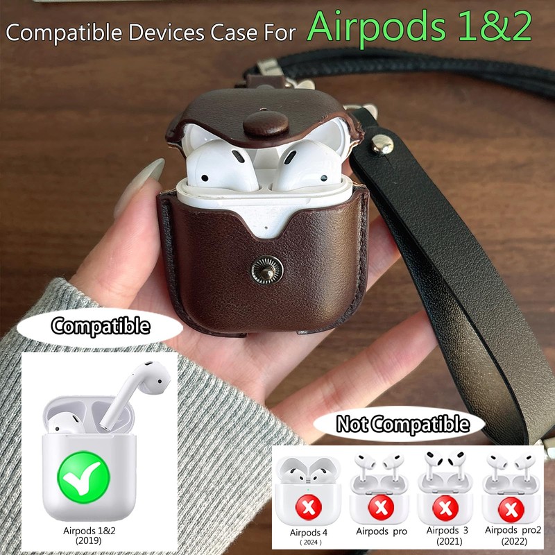 ChouXiLin Leather Case for AirPods 1st/2nd Gen - Premium Shockproof