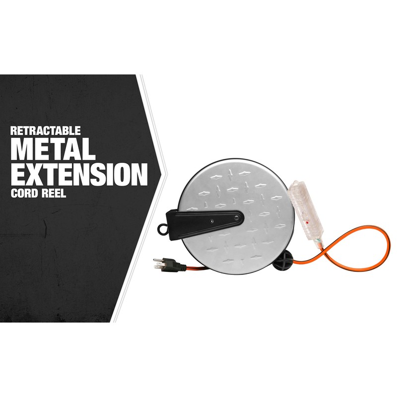 Southwire E215 Metal Extension Cord Reel with Diamond Plate -