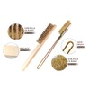 Axinost Wire Brush Set, Straight Brush, Brush with Wooden Handle,