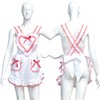Clearstone Party City Women’s Heart Ruffle Apron Cosplay, White x