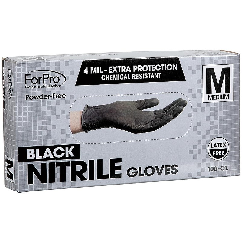 ForPro Professional Collection Disposable Nitrile Gloves, Chemical Resistant, Powder-Free, Latex-Free,