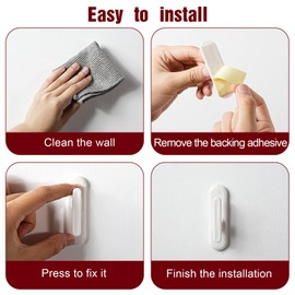 Koceci 16 PCS Blind Cord Winder, Twister Safety Blind Cord Hooks, Adhesive Blind Cord Holder Window Blind String Holder, Blind Cord Cleat for Home, Office (White)