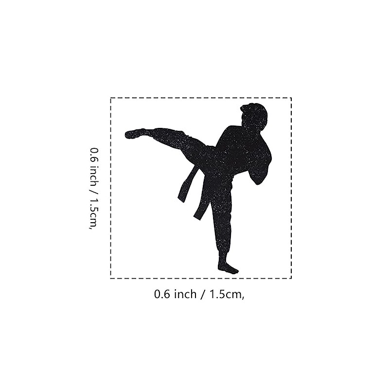 Karate Rubber Stamp, 3/5 Inch Small Mini Martial Arts Stamp