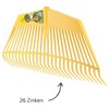 Rekord Leaf Rake (Yellow) Made of Plastic with 26 Prongs,