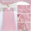 Teiniuby 13Ft Pink Cheesecloth Table Runner, 351x 60 inches Long