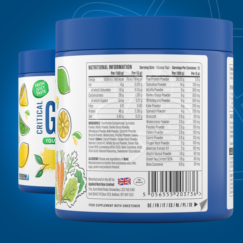 Applied Nutrition Critical Greens Bundle - Super Greens Powder, Boost