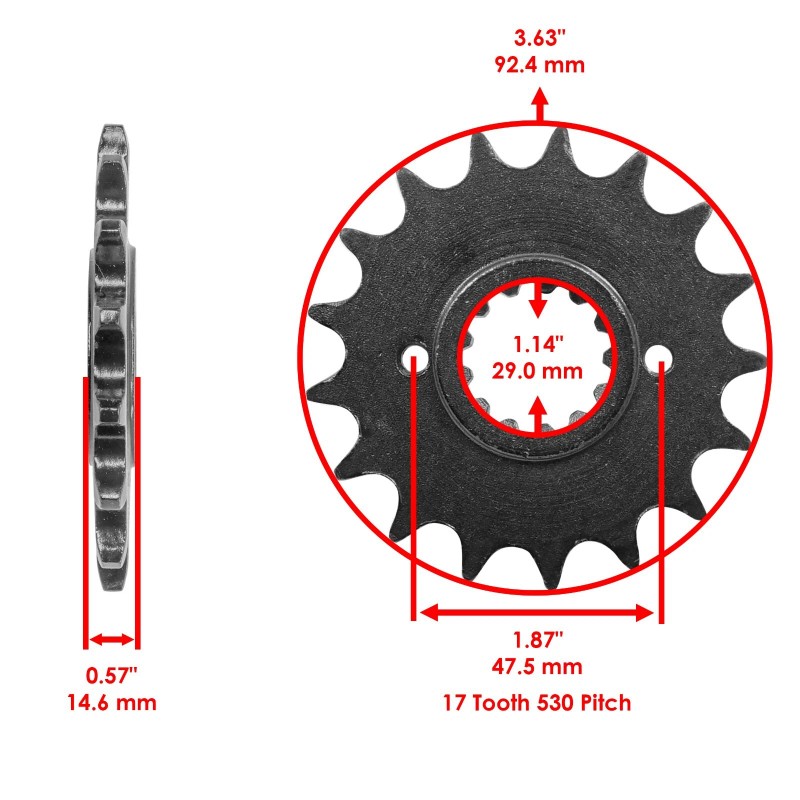 Caltric Red Drive Chain And Sprocket Kit for Honda VFR800Fi