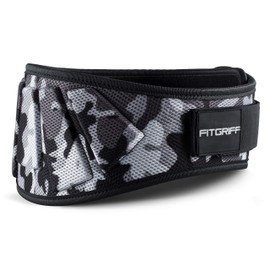 Fitgriff® Weight Lifting Belt V1, Fitness Belt for Bodybuilding, Weight Lifting, Crossfit Training, for Women and Men, grey