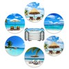 Nipichsha Coasters for Drinks, Set of 6 Cute Absorbent Ceramic