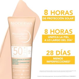 BIODERMA, Protector Solar, Photoderm COVER Touch Mineral Tono MClaro, FPS50, Alta Cobertura, Efecto Maquillaje, 40ML                                  