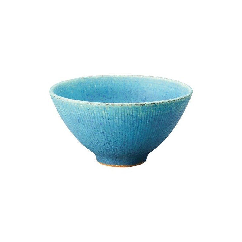 Marui Pottery MR-3-4543 Shigaraki Ware Hechimon Rice Bowl, Diameter Approx.