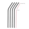 SipWell Stainless Steel Drinking Straws Set of 4, Curved metal