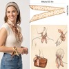 Set de 4 Bufandas Satinadas Bohemias para Mujer, Accesorios Elegantes