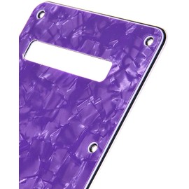 6 Hole Strat Guitar Back Plate Tremolo Cover Backplate for Fender USA/Mexican Standard Stratocaster (Purple Pearl)