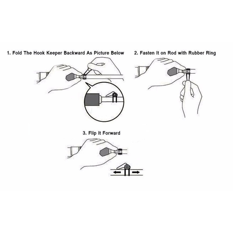 JueDi Fishing Rod Hook Keeper Fishing Rod Hook Holder with