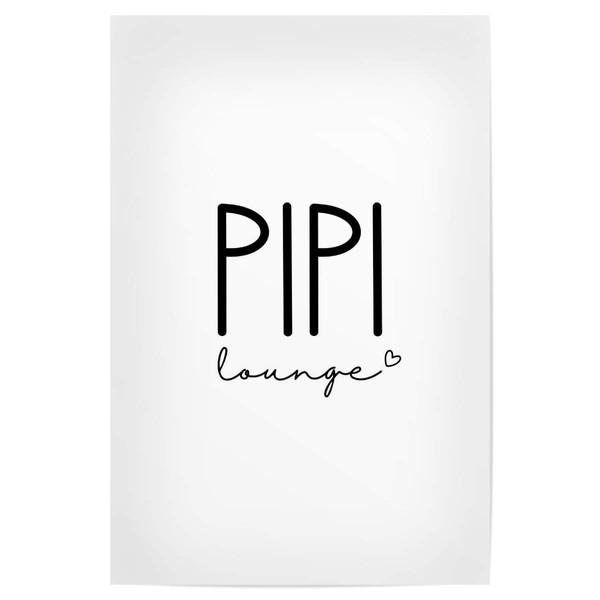 artboxONE Poster 30 x 20 cm Typography PIPI Lounge Toilet