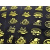 Storm&Lighthouse Gold Holographic Christmas Foil Stickers - 180 Assorted Round