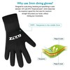 Neoprene Diving Gloves 3mm, Double-Layer Thermal Wetsuit Gloves, with Elastic