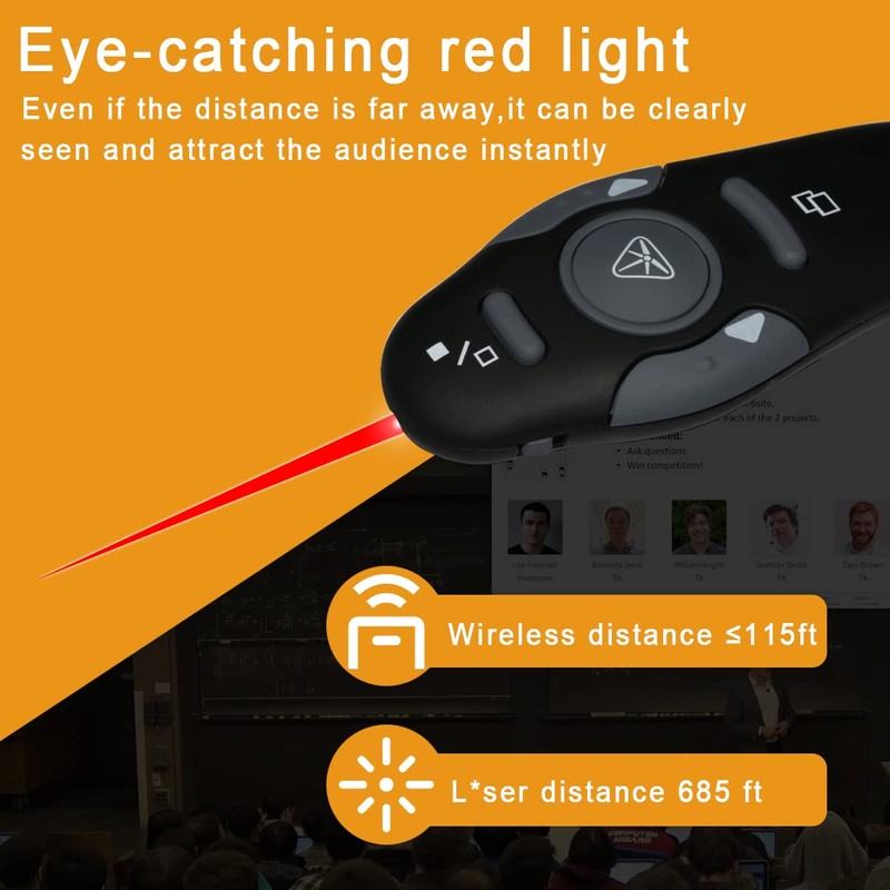 LTZEMOO Wireless Presenter Remote Presentation Clicker - USB Control PPT