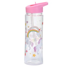 Enchanted Rainbows Unicorn Reusable Water Bottle with Flip Straw