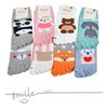 Lovely Character Toeless Sneaker Socks for Women 5 Pairs, Random Assortment - 24cm